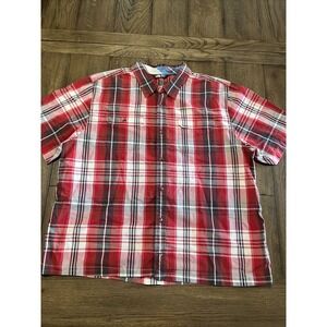 THE NORTH FACE Shirt Mens XLPlaid  Flannel Button Down Cotton Red